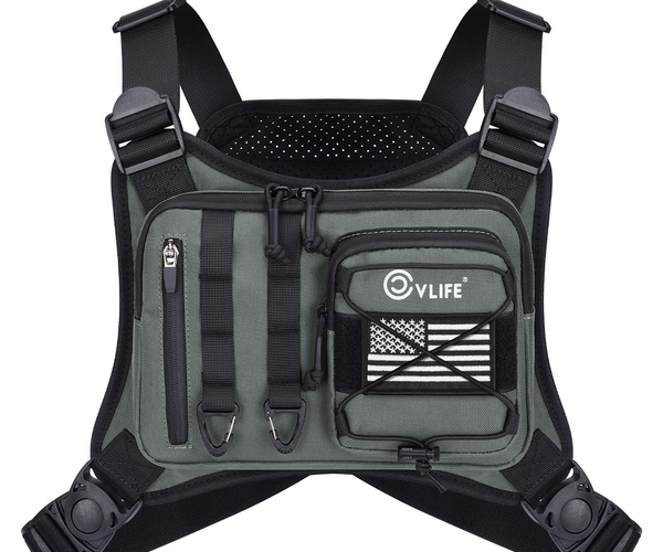 CVLIFE Outdoor Chest Bag Adjustable Running Vest Bag