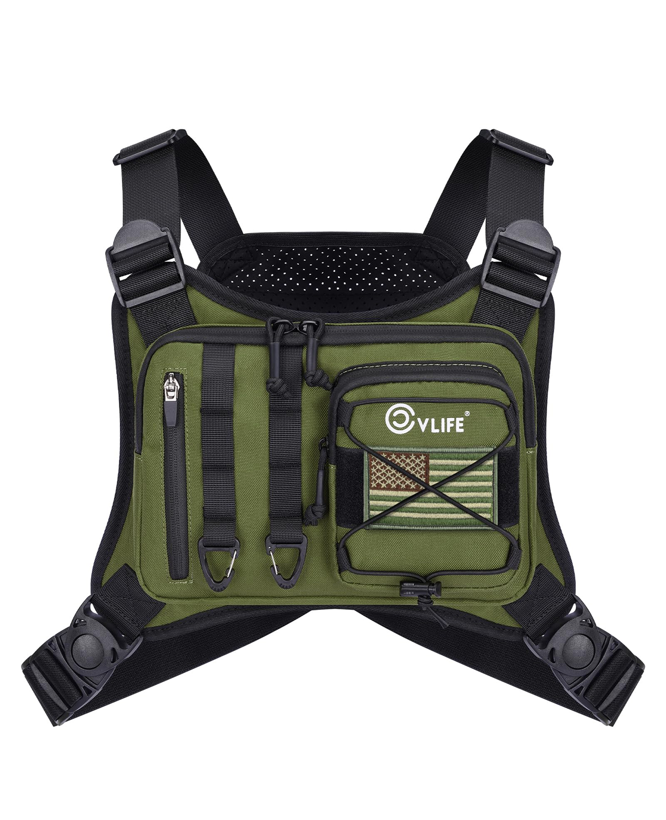 thumbnail image 2 of Tactical Chest Rig Pack Men Sports Utility Chest Pack Adjustable Chest Front Pack Shoulder Bag Vest Chest Bag EDC Rig Pouch For Hunting Outdoor 2 of 9