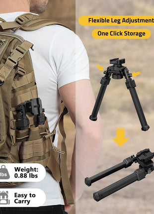 CVLIFE Picatinny Gewehr-Bipod verstellbare Rotation 360 Grad