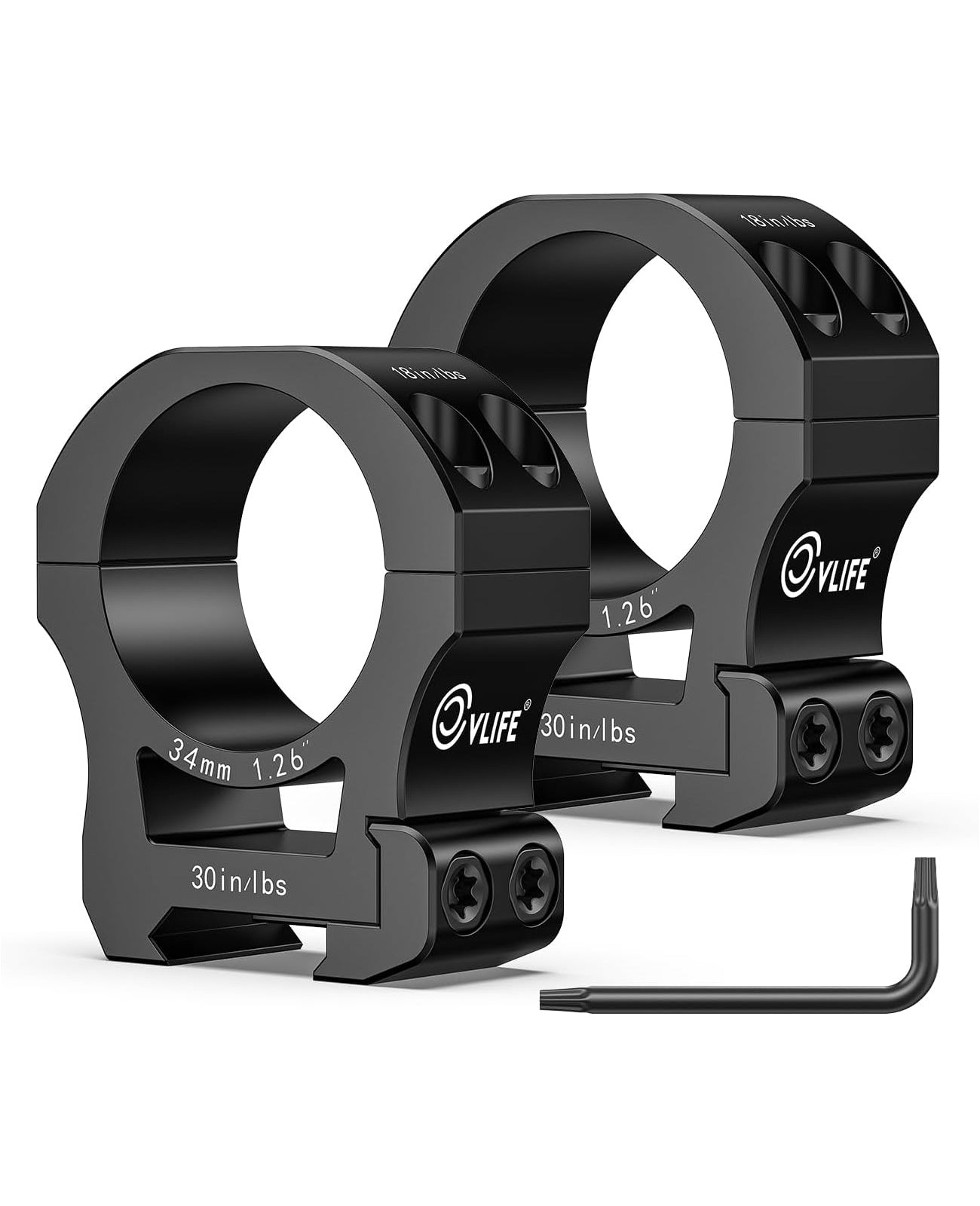 7in Scope Rings CVLIFE Precision Scope Rings Mount - Compatible with Picatinny Rails