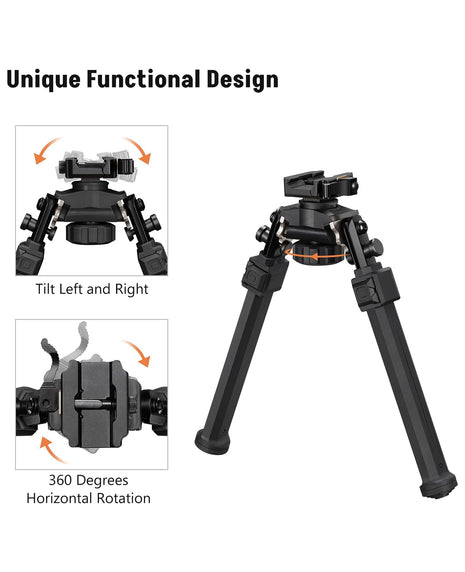 CVLIFE Quick Release Bipod for Hunting and Shooting - Global