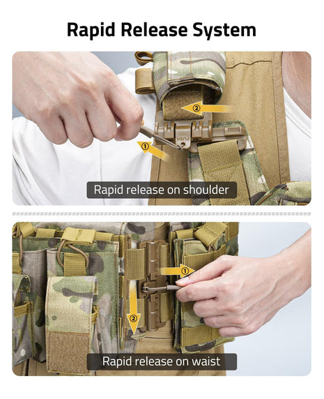 CVLIFE Quick Release Weight Tactical Vest with Adjustable Size