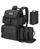CVLIFE Range Backpack for Handguns Gun Pistol Bag for Shooting - black