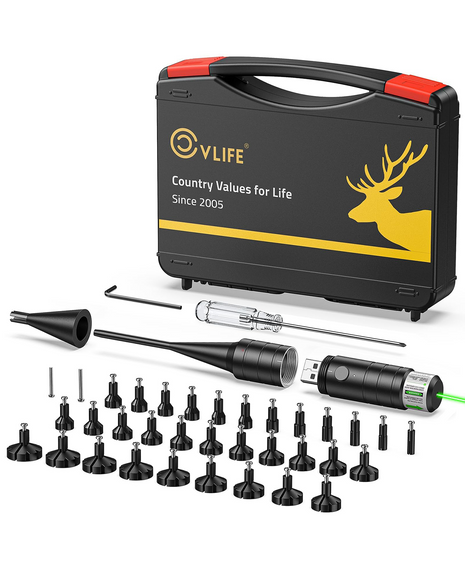 CVLIFE Rechargeable Green/Red Bore Sight Laser Kit