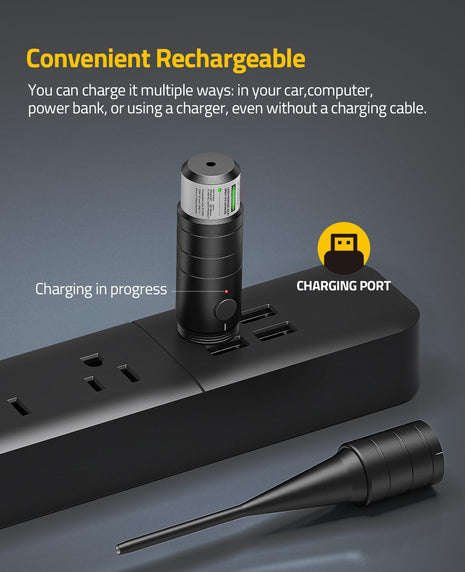 convenient rechargeable - CVLIFE Rechargeable Green/Red Bore Sight Laser Kit