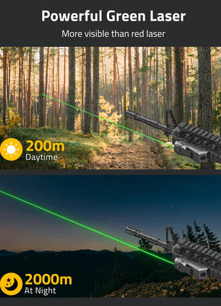 Powerful green laser - CVLIFE Rifle Laser Sight Compatible with Picatinny Rail