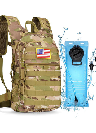 CVLIFE Tactical Hydration Backpack with 3L TPU Water Bladder-CP
