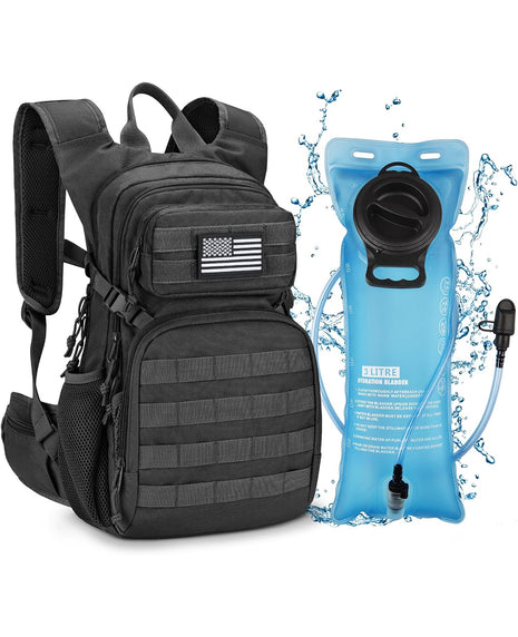 CVLIFE Tactical Hydration Backpack- Black