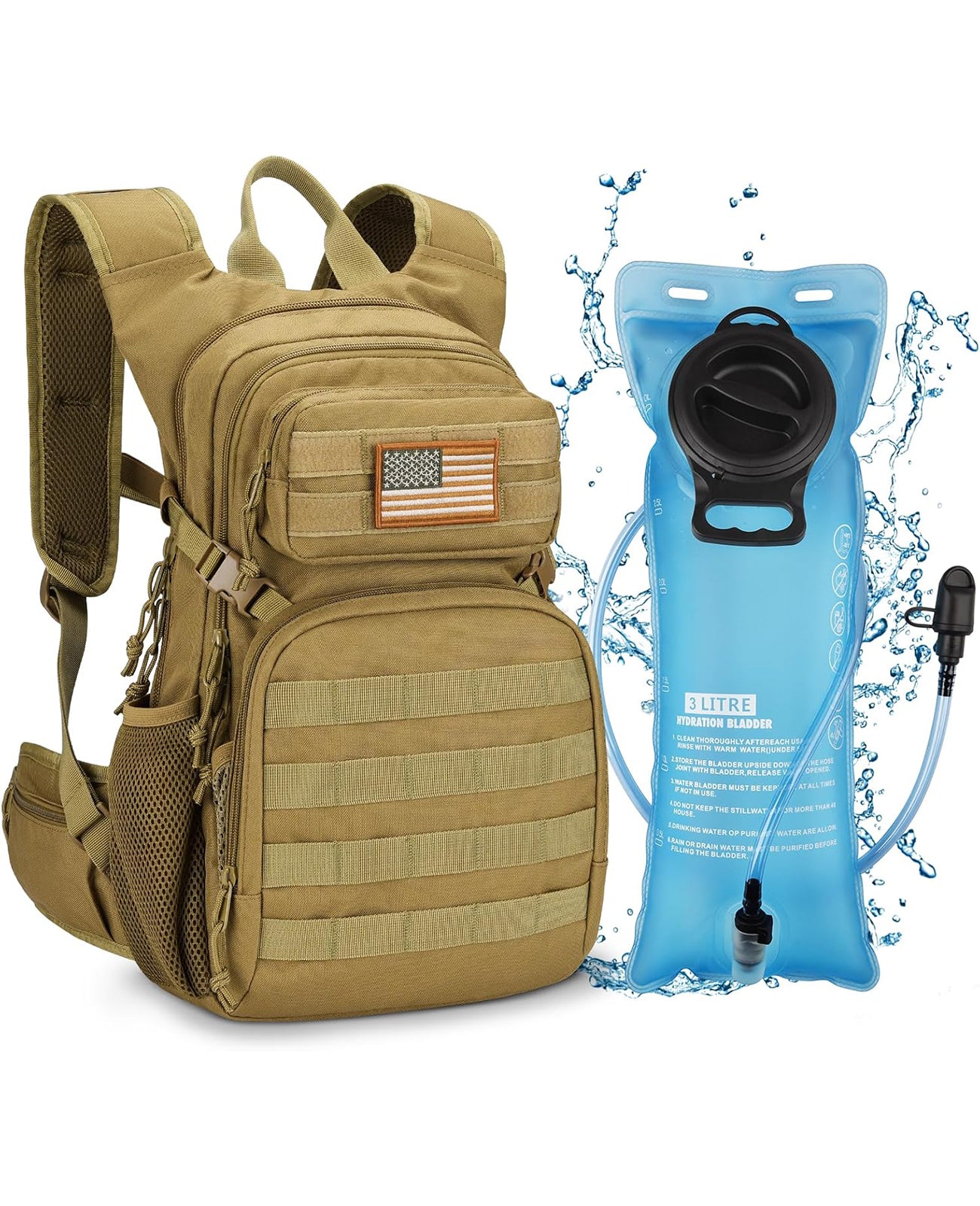CVLIFE Hydration Backpack with 3L Water Bladder