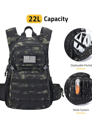 CVLIFE Tactical Hydration Backpack with 22L Capacity