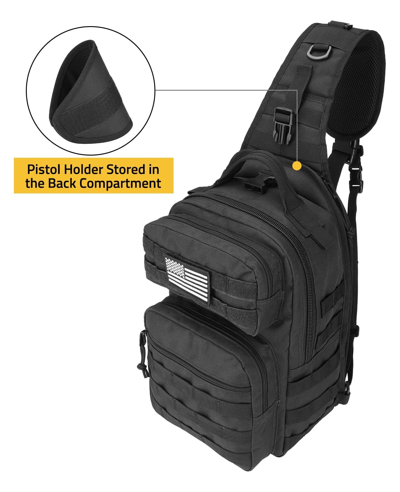 CVLIFE Tactical Sling Bag Backpack for Men - Main Image