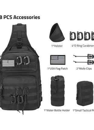 backpack with USA flag patch