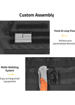 Custom assembly - CVLIFE Tactical Vest with Zipper Bag