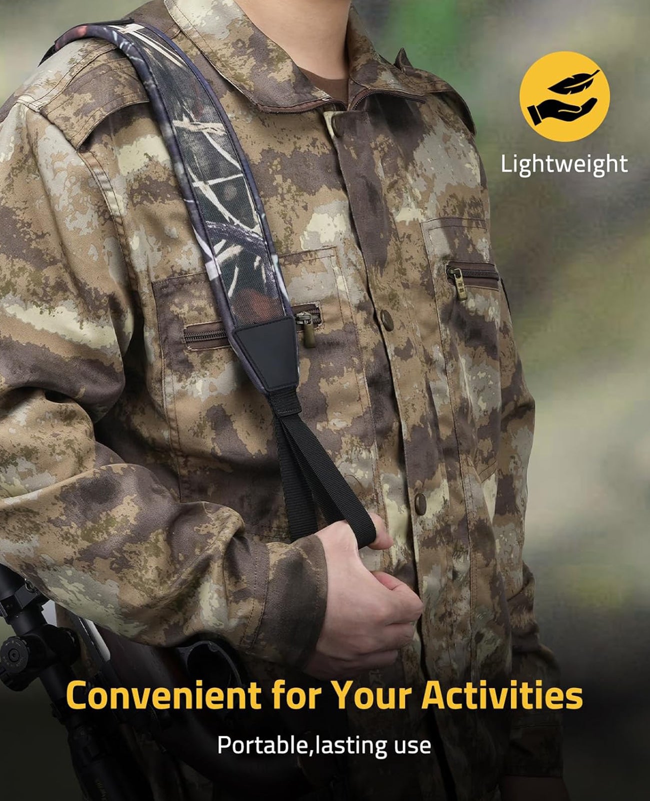 CVLIFE Two Point Rifle Sling with Wide Neoprene Padded