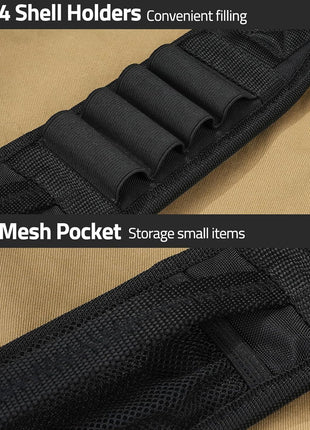 CVLIFE Two Point Sling with 4 Shell Holders and Mesh Pocket
