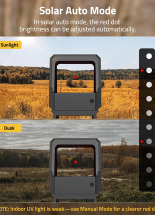 CVLIFE WildHawk 2MOA Dot & 40MOA Circle Solar Red Dot Sight