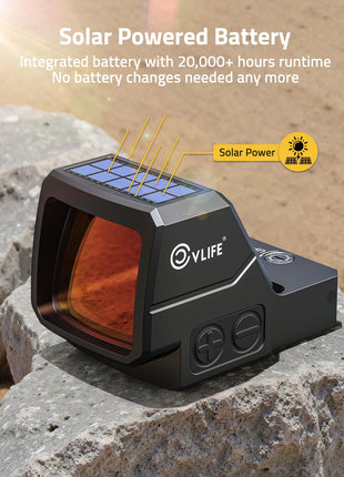 CVLIFE WildHawk 2MOA Dot & 40MOA Circle Solar Red Dot Sight