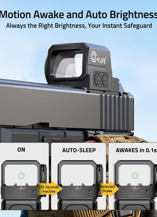 CVLIFE WildHawk motion awake Enclosed Auto-Brightness Green Dot Sight