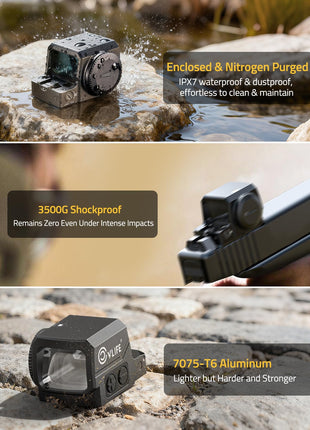 durability - CVLIFE WildHawk Enclosed Auto-Brightness Green Dot Sight