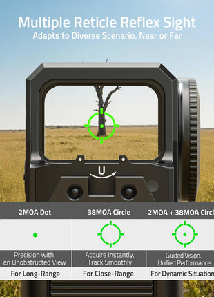 CVLIFE WildHawk Enclosed multi reticle Auto-Brightness Green Dot Sight