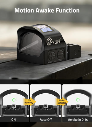 motion awake funtion - CVLIFE WildHawk X Solar Auto Brightness Green Dot Sight