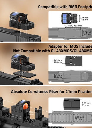 Compatibility - CVLIFE WildHawk X Solar Auto Brightness Red Dot Sight