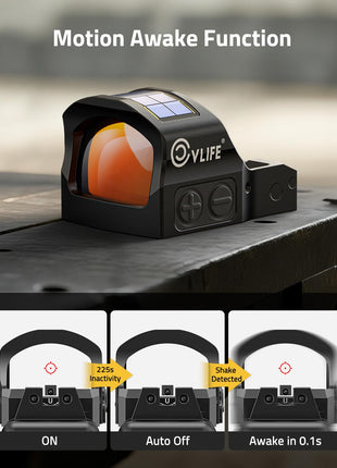 Motion awake function - CVLIFE WildHawk X Solar Auto Brightness Red Dot Sight