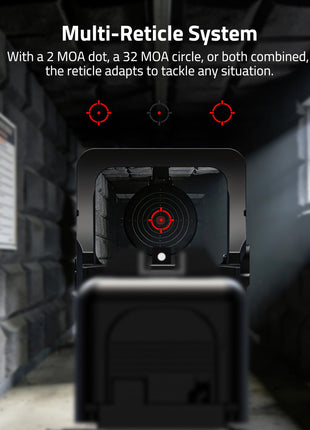 multi-reticle - CVLIFE WildHawk X Z03 Solar Red Dot for RMS/RMSC