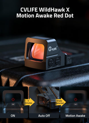 motion awake - CVLIFE WildHawk X Z03 Solar Red Dot for RMS/RMSC