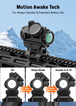 Motion awake tech - CVLIFE WolfCloak 3 MOA Rechargeable Red/Green Dot Sight
