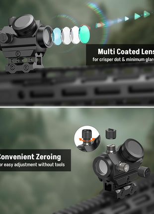 CVLIFE WolfCloak 3 MOA Rechargeable Red/Green Dot Sight