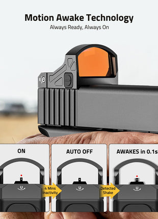 Motion awake technology - CVLIFE WolfCloak X01 Motion Awake Red Dot Sight