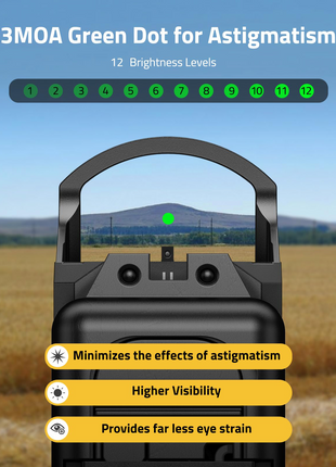 3MOA green dot for astigmatism
