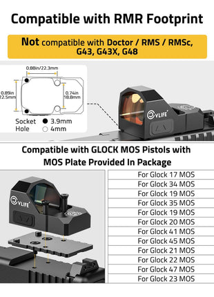Red Dot Sight Compatible with RMR