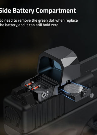 Side battery compartment - CVLIFE WolfCovert Red/Green Dot Compatible with RMS/RMSC