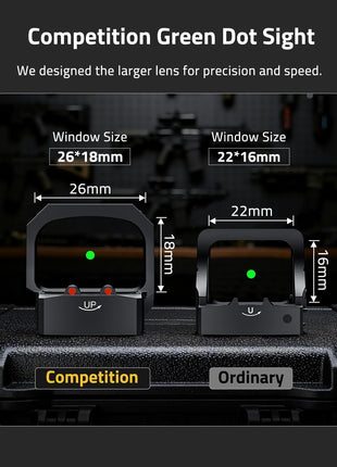 Competition green dot sight - CVLIFE WolfCovert Red/Green Dot Compatible with RMS/RMSC