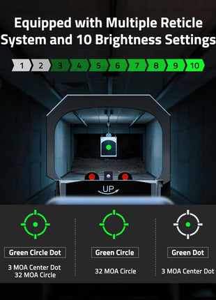 Multiple reeticle - CVLIFE WolfCovert Red/Green Dot Compatible with RMS/RMSC