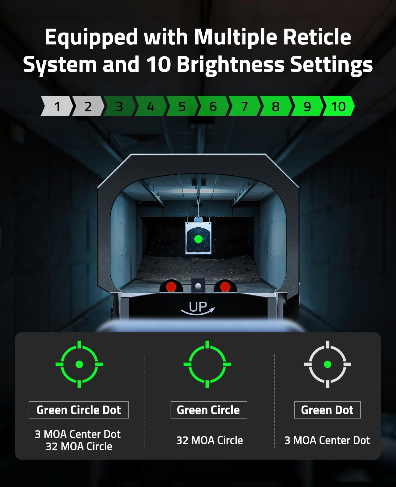 CVLIFE WolfCovert Red/Green Dot Compatible with RMS/RMSC