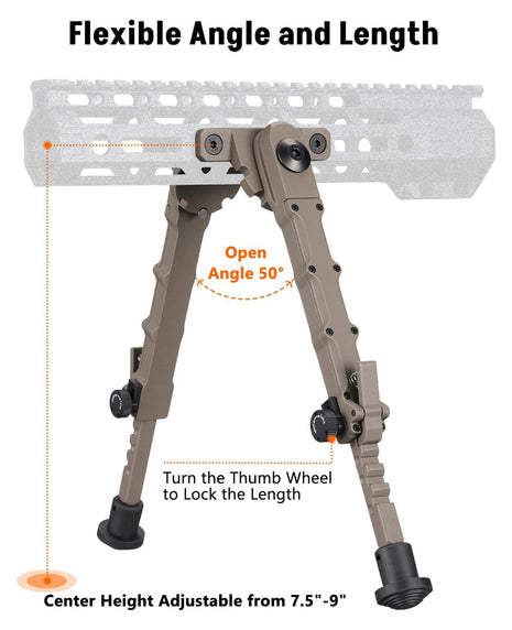 CVLIFE Bipod with Flexible Angle and Length
