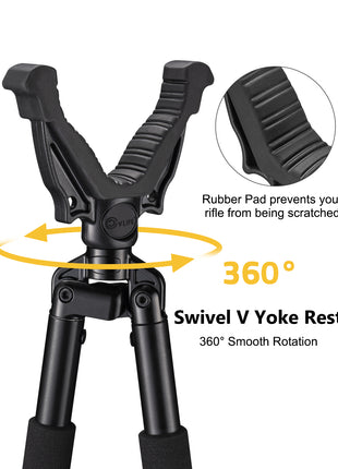 Cvlife Shooting Bipods for Rifles 360° QD V Yoke Rest