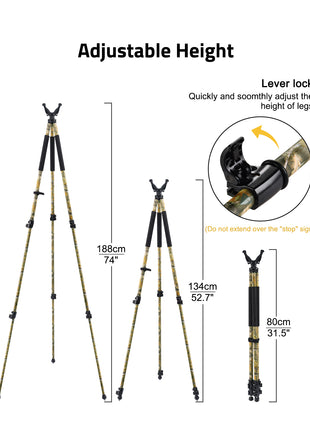 Adjustable Height Cvlife Shooting Tripods for Rifles
