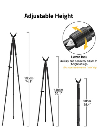 Adjustable Height Cvlife Shooting Tripods for Rifles