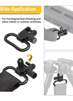 Wide Application Sling Swivels for Hunting and Tactical Shooting