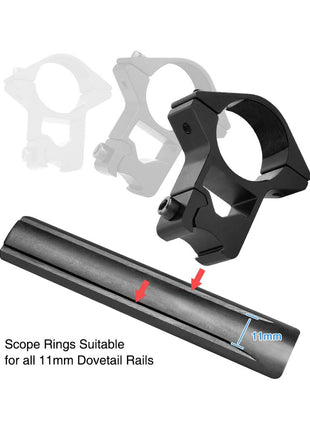 Scope Rings Suitable for all 11mm Dovetail Rails