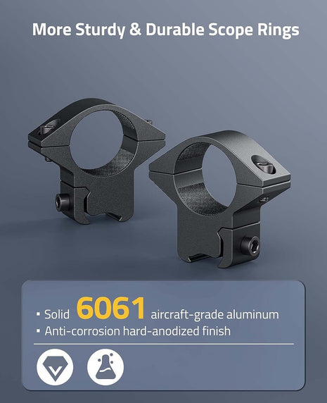 Sturdy and Enduring Dovetail Scope Rings Mount