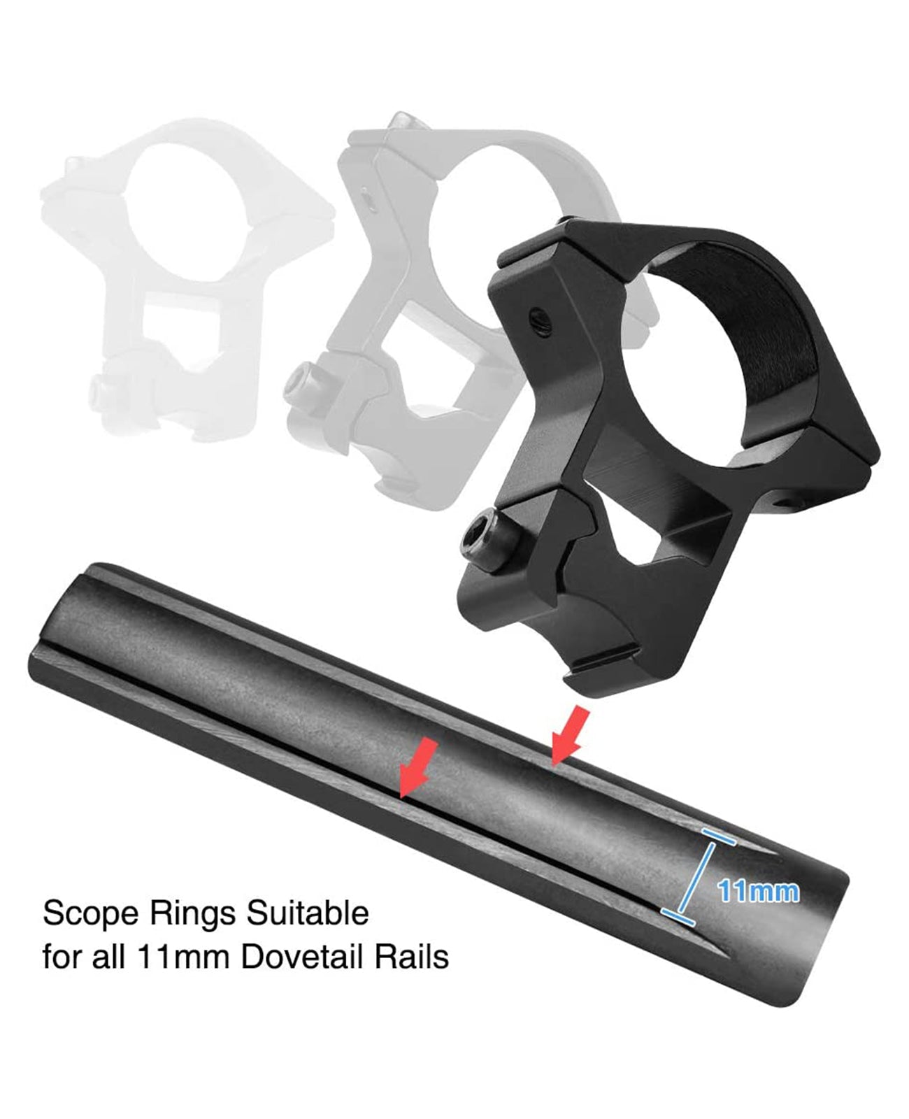 Square Dovetail Rails CVLIFE 1 inch Dovetail Scope Rings Mounts for 3/8
