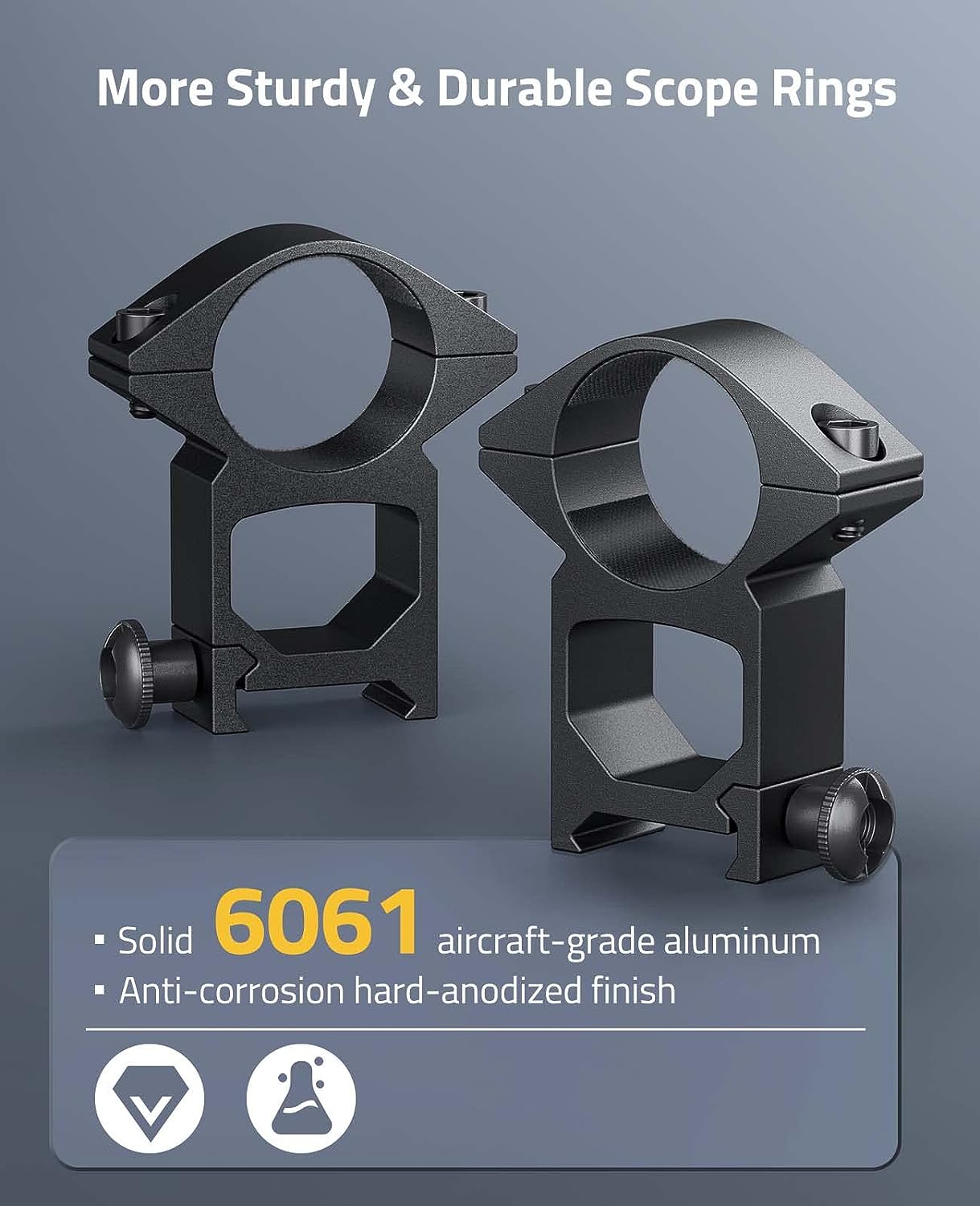 CVLIFE 1 inch High Profile Picatinny Scope Rings Mounts