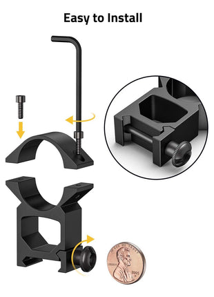 Scope Rings Mounts Easy to Install For Hunters