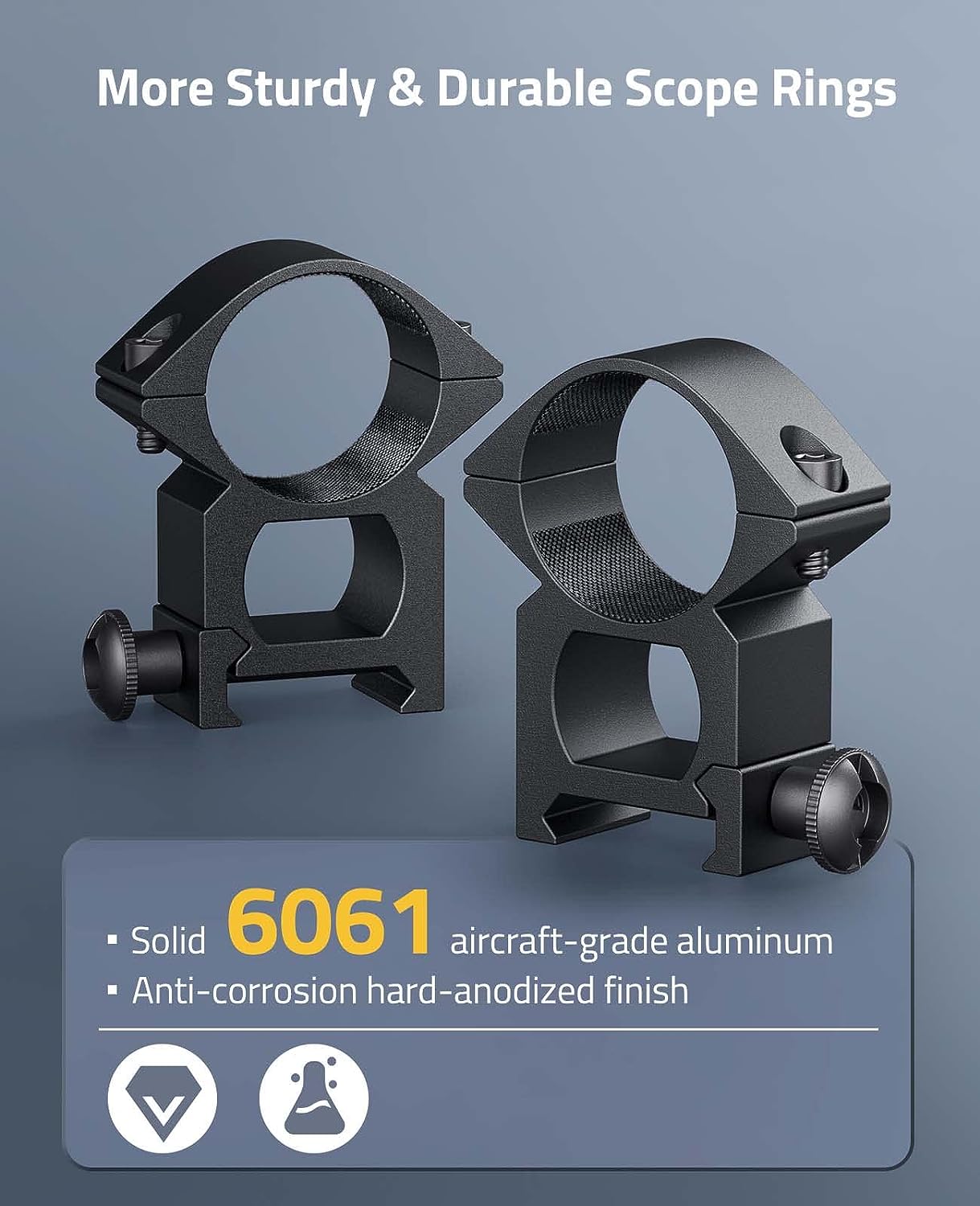 CVLIFE 1 inch Picatinny Scope Rings Mounts - 20mm