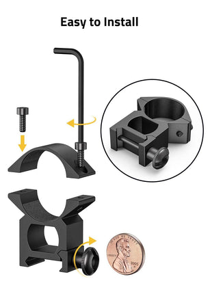 Easy to Install Picatinny Rail Scope Rings